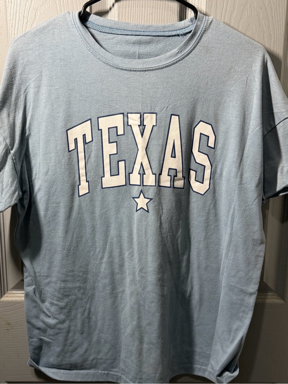 Source Unknown Light Blue Texas Graphic Tee - White Lettering